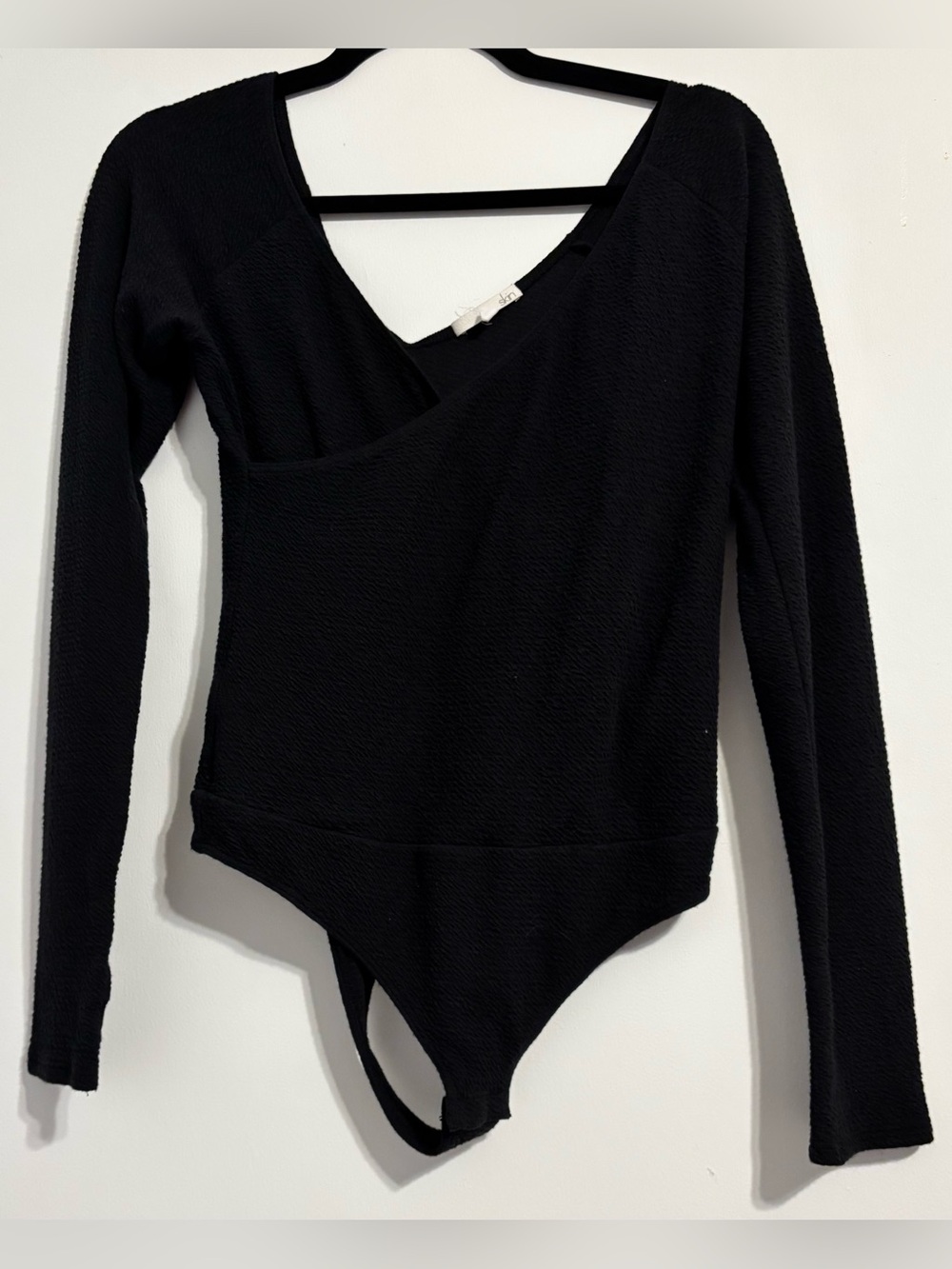 Skin Black Textured Long Sleeve Top